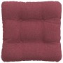 Cojines para asiento 4 pcs Rojo vino 45 x 45 x 12 cm tela