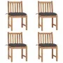 Garden chairs 4 units solid teak wood with cushions by vidaXL, Garden chairs - Ref: Foro24-3073103, Price: 457,51 €, Discount: %