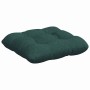 Cojines para asiento 4 pcs Verde oscuro 45 x 45 x 12 cm tela