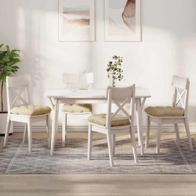 Cojines para asiento 4 pcs Crema 45 x 45 x 12 cm tela