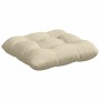 Cojines para asiento 4 pcs Crema 45 x 45 x 12 cm tela