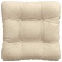 Cojines para asiento 4 pcs Crema 45 x 45 x 12 cm tela