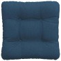 Cojines para asiento 4 pcs Azul 45 x 45 x 12 cm tela