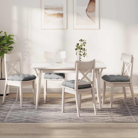 Cojines para asiento 4 pcs Gris Nube 45 x 45 x 12 cm tela en Cojines para sillas y sofás | Comprar online en Foro24