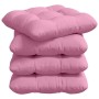 Cojines para asiento 4 pcs Rosa 45 x 45 x 12 cm tela