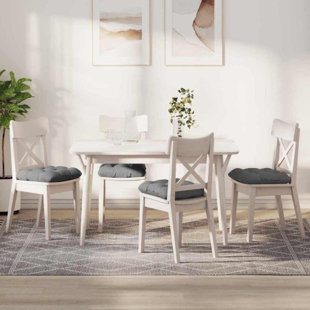 Cojines para asiento 4 pcs Gris oscuro 45 x 45 cm