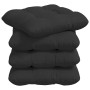 Cojines para asiento 4 pcs Negro 45 x 45 cm Tela de microfibra