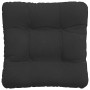Cojines para asiento 4 pcs Negro 45 x 45 cm Tela de microfibra