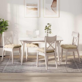 Cojines para asiento 4 pcs Crema 45 x 45 cm Tela de microfibra