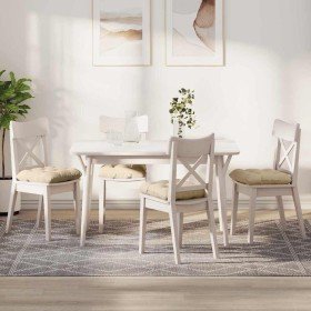 Cojines para asiento 4 pcs Crema 45 x 45 cm Tela de microfibra