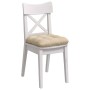 Cojines para asiento 4 pcs Crema 45 x 45 cm Tela de microfibra