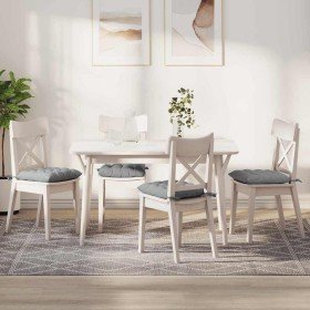 Cojines para asiento 2 pcs Gris Claro 40 x 40 x 6 cm tela