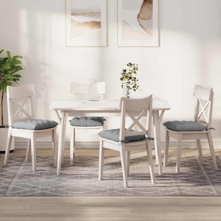 Cojines para asiento 2 pcs Gris Claro 40 x 40 x 6 cm tela