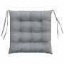 Cojines para asiento 2 pcs Gris Claro 40 x 40 x 6 cm tela