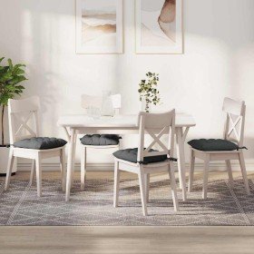 Cojines para asiento 2 pcs Gris oscuro 40 x 40 x 6 cm tela en Cojines para sillas y sofás | Comprar online en Foro24