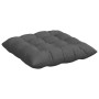 Cojines para asiento 2 pcs Gris oscuro 40 x 40 x 6 cm tela