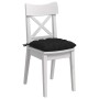 Cojines para asiento 2 pcs Negro 40 x 40 x 6 cm tela