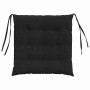 Cojines para asiento 2 pcs Negro 40 x 40 x 6 cm tela