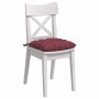 Cojines para asiento 2 pcs Rojo vino 40 x 40 x 6 cm tela