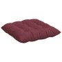 Cojines para asiento 2 pcs Rojo vino 40 x 40 x 6 cm tela