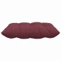 Cojines para asiento 2 pcs Rojo vino 40 x 40 x 6 cm tela