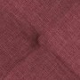 Cojines para asiento 2 pcs Rojo vino 40 x 40 x 6 cm tela
