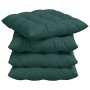 Cojines para asiento 2 pcs Verde oscuro 40 x 40 x 6 cm tela