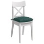 Cojines para asiento 2 pcs Verde oscuro 40 x 40 x 6 cm tela