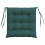 Cojines para asiento 2 pcs Verde oscuro 40 x 40 x 6 cm tela