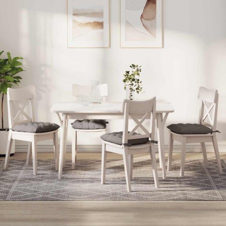 Cojines para asiento 2 pcs Taupé 40 x 40 x 6 cm tela