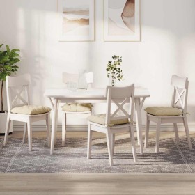 Cojines para asiento 2 pcs Crema 40 x 40 x 6 cm tela en Cojines para sillas y sofás | Comprar online en Foro24