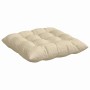 Cojines para asiento 2 pcs Crema 40 x 40 x 6 cm tela