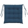 Cojines para asiento 2 pcs Azul 40 x 40 x 6 cm tela