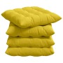 Cojines para asiento 2 pcs Amarillo Claro 40 x 40 x 6 cm tela