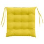 Cojines para asiento 2 pcs Amarillo Claro 40 x 40 x 6 cm tela