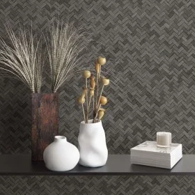 Noordwand Black and Gray Botanica Rattan Wickerwork Wallpaper by Noordwand, Painted paper - Ref: Foro24-444825, Price: 28,69 ...