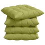 Cojines para asiento 2 pcs Verde claro 40 x 40 x 6 cm tela