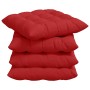 Cojines para asiento 2 pcs Rojo 40 x 40 x 6 cm tela