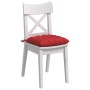 Cojines para asiento 2 pcs Rojo 40 x 40 x 6 cm tela