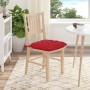 Cojines para asiento 2 pcs Rojo 40 x 40 x 6 cm tela