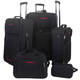 Juego de maletas de viaje 5 piezas negro de vidaXL, Maletas - Ref: Foro24-90154, Precio: 116,98 €, Descuento: %