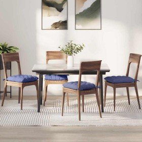 Cojines para asiento 2 pcs Azul jeans 40 x 40 x 6 cm tela