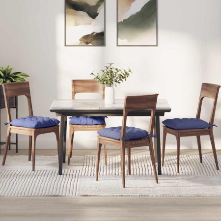 Cojines para asiento 2 pcs Azul jeans 40 x 40 x 6 cm tela