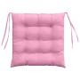 Cojines para asiento 2 pcs Rosa 40 x 40 x 6 cm tela