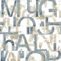 Noordwand Tapete Friends & Coffee Wörter und Buchstaben Metall Blau von Noordwand, Bemaltes Papier - Ref: Foro24-444849, Prei...