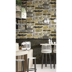 Noordwand Papel pintado Friends&Coffee Marble Concrete negro y