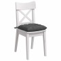 Cojines para asiento 4 pcs Gris oscuro 40 x 40 x 6 cm