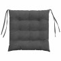 Cojines para asiento 4 pcs Gris oscuro 40 x 40 x 6 cm