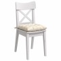 Cojines para asiento 4 pcs Crema 40 x 40 x 6 cm Tela de pana