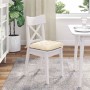 Cojines para asiento 4 pcs Crema 40 x 40 x 6 cm Tela de pana